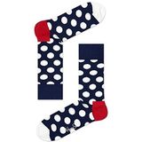 Happy Socks Big Dot, Kleurrijke en Leuke, Sokken voor Dames en Heren, Rood-Wit (41-46)