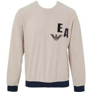 Emporio Armani Heren Heren Corduroy Fleece Crew Neck Sweater Sweatshirt, Touw, S