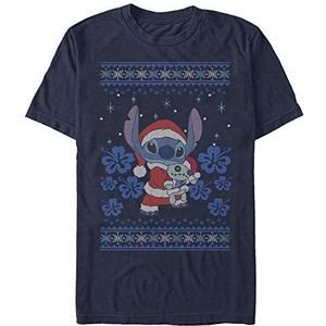 Disney Lilo & Stitch - Holiday Stitch Unisex Crew neck T-Shirt Navy blue S