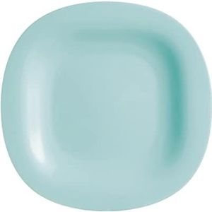 ARC 5919301 bord van glas, opaal, kleur turquoise, vierkant, 27 x 27 cm, glas