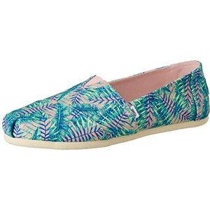 TOMS Platte instappers met Alpargata-print voor dames, Roze Palm, 36.5 EU