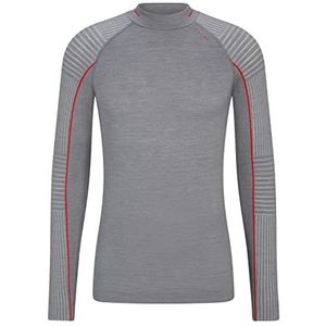 FALKE Trend Wool-Tech herenshirt met lange mouwen, van warme merinowol, Grafiet papaya, XXL