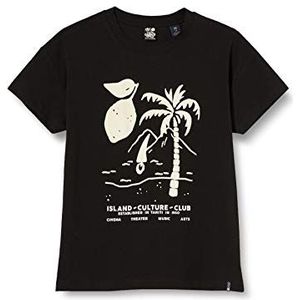 Scotch & Soda Tee mit Special Artwork T-shirt voor meisjes, Zwart 0008, 6