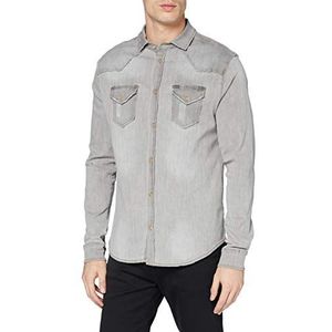 Brandit Riley Jeans overhemd voor heren, grijs (Denim Denim 169), XXL