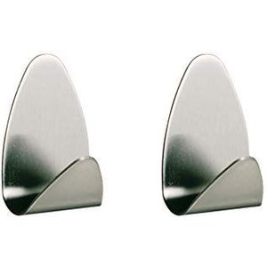 Tiger Haak Oval - 2 stuks - RVS Geborsteld