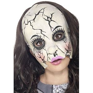 Damaged Doll Mask, Multi-Coloured, Chinless, Latex
