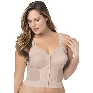 Exquisite Form Volledig vrouwen Front Close Longline BH #5107530, Beige, 100E