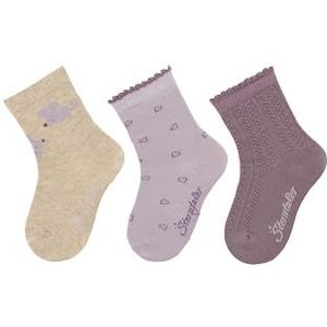 Sterntaler Meisjessokken, 3 paar muizen, Natuurlijke melange, 18 EU