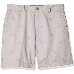 Amazon Essentials Classic-Fit 7"" Print Korte Casual, Grijze Ananas, W31