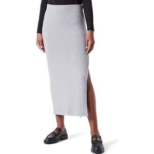 Koton Dames High Rise Slit Detail Midi Knitwear Rok, grijs (027), M