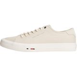 Veterschoen - Beige - Textiel - Plateau Hak - Rond Neus