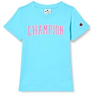 Champion Rochester 1919-C-Campus Crewneck S-S T-shirt, lichtblauw (BFSF), 7-8 jaar meisjes en meisjes, Lichtblauw (Bfsf)