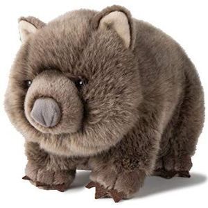 WWF WWF00837 Pluche Collectie (World Wide Fund for Nature) Pluche Wombat, realistisch vormgegeven pluche dier, ca. 28 cm groot en heerlijk zacht, grijs