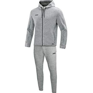JAKO Heren joggingpak Premium Basics met capuchon, grijs gemêleerd, XL, M9729