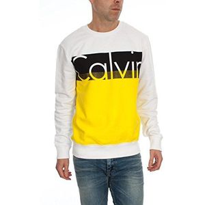 Calvin Klein Jeans Sweatshirt voor heren, wit, L