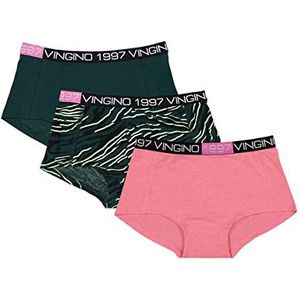 Vingino Girl's EBRA 3PACK Underwear, Fir Green, XL