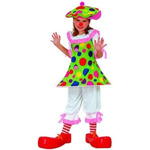 Bloemen Paolo – clown Monella kostuum meisjes meisjes, meerkleurig, 7-9 jaar, 61114.l