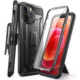 SUPCASE Unicorn Beetle Pro-serie hoesje voor iPhone 13 Pro Max 6,7 inch (2021 release), ingebouwde schermbeschermer full-body robuuste holsterhoes (zwart)