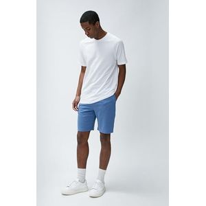 Koton Herenshorts met trekkoord, slim fit, zakken, gedetailleerd katoen, blauw (635), XS