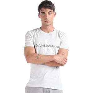 Calvin Klein Jeans Seizoensgebonden Monologo Tee S/S T-shirts voor heren, Maanrots, XXL