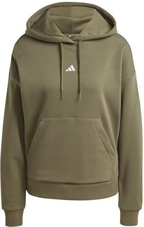 Olive Strata/White - Hoodie - Katoen/Polyester - Regular Pasvorm