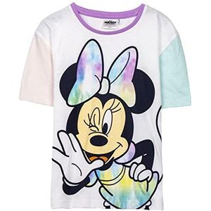 Minnie Mouse Kinder-T-shirt - Blauw en Roze - Maat 6 Jaar - Korte Mouw-T-shirt Gemaakt met 100% Katoen - Disney Collectie - Origineel Product Ontworpen in Spanje