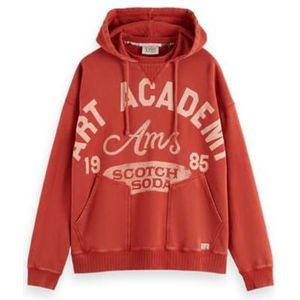 Scotch & Soda - Wash Artwork Hoodie - Sweatshirt - Ketchup - Regular Fit