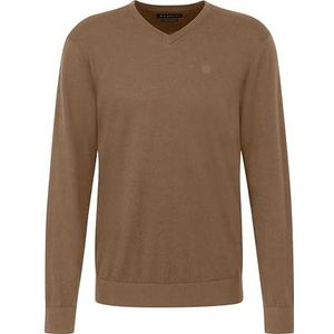 bugatti heren trui v-hals, bruin, 4XL