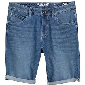 TOM TAILOR - TTJOSH - Korte Jeansbroek - Mid Stone Bright Blue Denim - Regular Fit