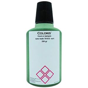 Inktfles 7010 D/25 groen voor het inkten van afzonderlijke stempelkussens - 250 ml