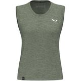 Salewa - Eagle Mini Logo - Mouwloos T-shirt - Zwart - Merinowol met 30% Polyamide