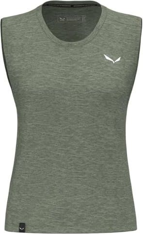 Salewa - Eagle Mini Logo - Mouwloos T-shirt - Zwart - Merinowol met 30% Polyamide