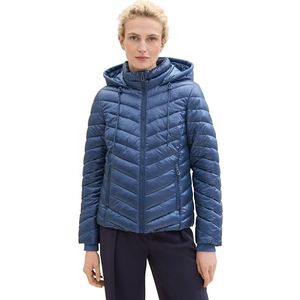 TOM TAILOR Lichtgewicht gewatteerde jas voor dames met capuchon, 26779 - Nachttijd Blauw, XS