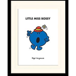 Mr Men & Little Miss Little Miss Bossy Gemonteerd & Ingelijst 30 x 40cm Print, Multi Kleur