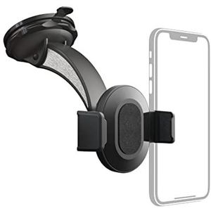 Hama Move telefoonhouder voor de auto, met zuignap, 360 graden draaibaar, autohouder voor smartphones met een breedte van 5,5 tot 8,5 cm