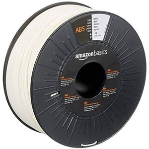 Amazon Basics ABS-filament, 3D-printer, 1,75 mm, wit, spoel van 1 kg