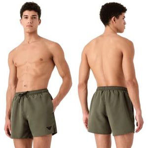 Emporio Armani Zwemboxer met logoband voor heren, Militair Groen, 46