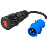Green Cell - eMobility Adapterkabel - Rood - 16A 400V naar Blauw 16A 230V - IP44