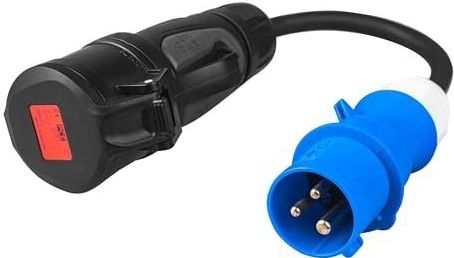 Green Cell - eMobility Adapterkabel - Rood - 16A 400V naar Blauw 16A 230V - IP44