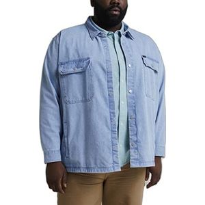Lee Heren Workwear Overshirt Shirt, Indigo, X-Large, blauw, XL