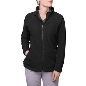 HRM Dames Full-Zip Fleece Jacket I Premium Fleecejack Dames van Micro-Polarfleece I Functioneel voor Dames I Workwear I Hoogwaardige en duurzame dameskleding, zwart, S