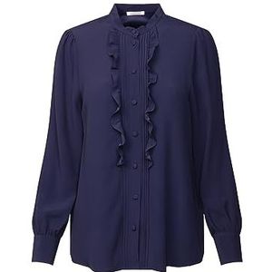 Seidensticker Damesblouse met lange mouwen, regular fit, blauw, 36