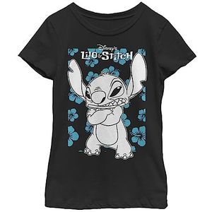 Disney Lilo & Stitch Lilo Party Girl's Solid Crew Tee, zwart, XS, Schwarz, XS