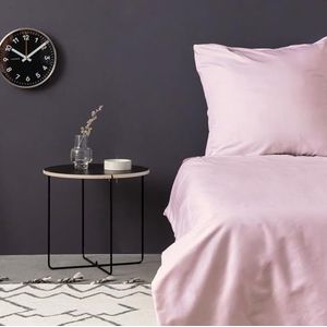 Nuit Des Rêves Luxueuze Satijnen Double Quilt Cover Set (200x200 cm), Light Pink, 100% Katoen Satijn, 210 Draad Count, Inclusief 2 Kussenslopen, Machine Wasbaar op 30 °C
