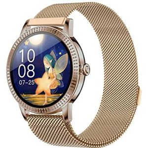 DCU Tecnologic Smartwatch Jewel Smartwatch | Smartwatch | Ultra licht en dun van zinklegering | 1,08 inch touchscreen | IPS High Definition | Kleur roségoud