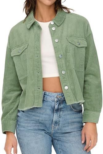 Only - MARINA-ENY LIFE - Corduroy Jack - Regular Fit - Effen - Puur Katoen