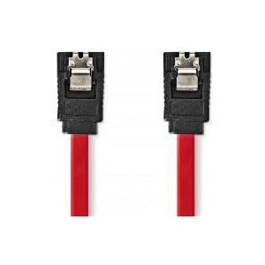 NEDIS SATA 3Gb / s kabel | SATA 7-pins female | SATA 7-pins female | PVC | 0,50 m | plat | PVC | rood | plastic zak