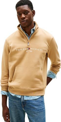 TOMMY HILFIGER - Sweatshirt - Navy - Met Halve Rits - Lange Mouw