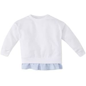 DeFacto Meisjestrui, schattige babytrui met lange mouwen, comfortabel sweatshirt voor pasgeborenen, schattig T-shirt met lange mouwen voor meisjes, hoogwaardige kindertrui, Wit, da 5 a 6 anni
