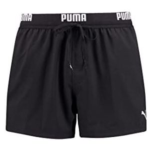 PUMA Heren Logo korte lengte zwembroek (1 Pack), zwart, S